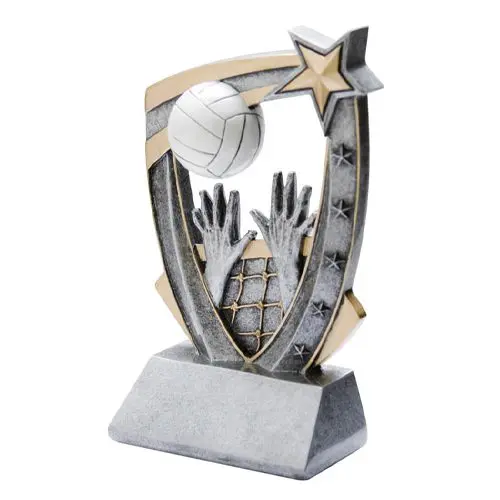 3-D Volleyball Resin Trophy 5.25 (Includes Engraving)