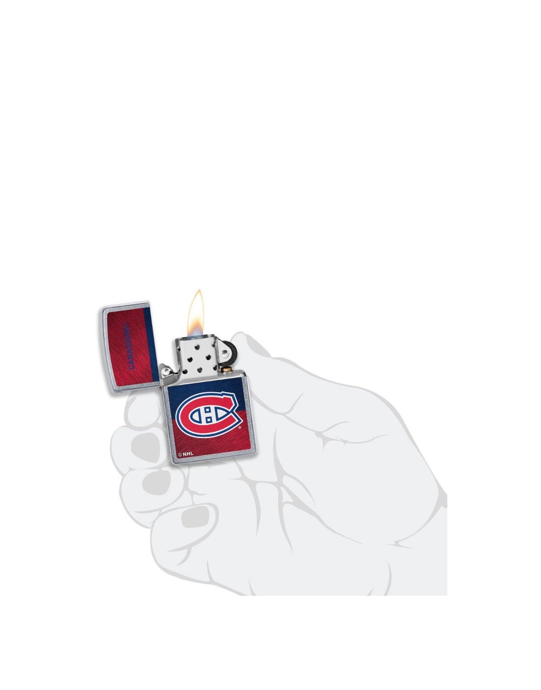 Zippo NHL Montreal Canadiens Street Chrome Silver Lighter (Engraved) 4 Zippo NHL Montreal Canadiens Silver Lighter with Team Logo personalized Canada