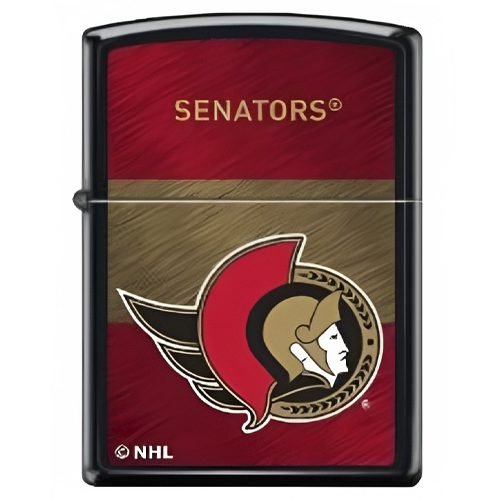 Zippo NHL Ottawa Senators Black Lighter engraved Canada