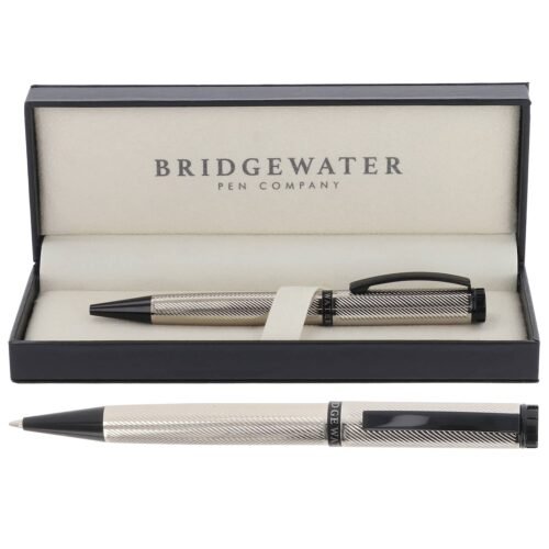 Engraved chrome ballpoint pen — Bridgewater Cambridge Signature Collection, personalized gift Canada