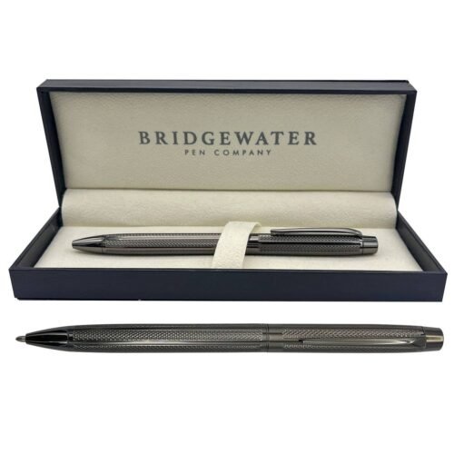 Personalized gunmetal ballpoint pen — Bridgewater Lincoln, engraved gift for him Canada