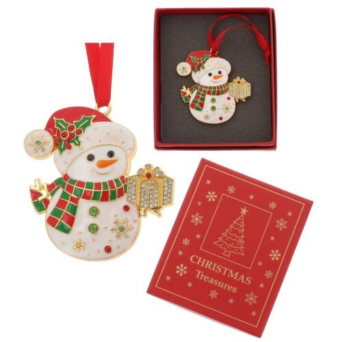 Xmas Treasures Snowman Present