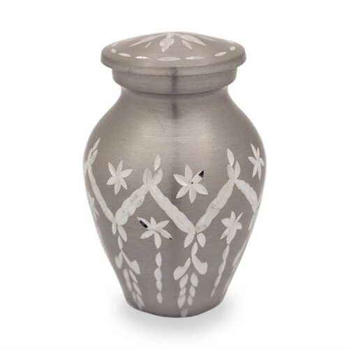 Garland Drop Cremation Urn – Pewter / Keepsake