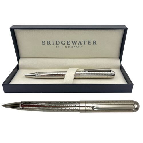 Engraved nickel ballpoint pen — Bridgewater Warwick, personalized graduation gift Canada